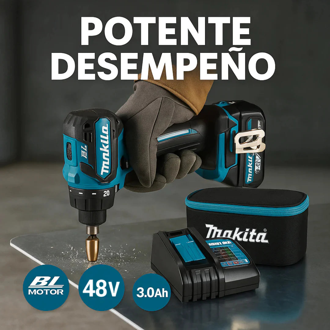 KIT TALADRO INALÁMBRICO CON PISTOLA DE IMPACTO + 26 ACCESORIOS + 2 BATERIAS REGALO